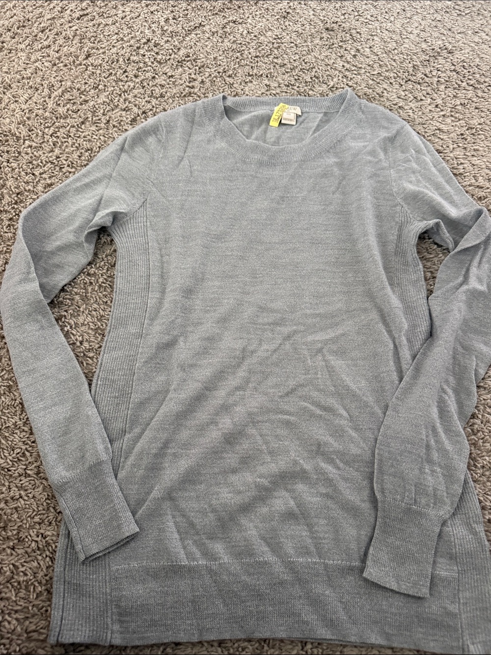 J. Crew Light Gray Crewneck Sweater